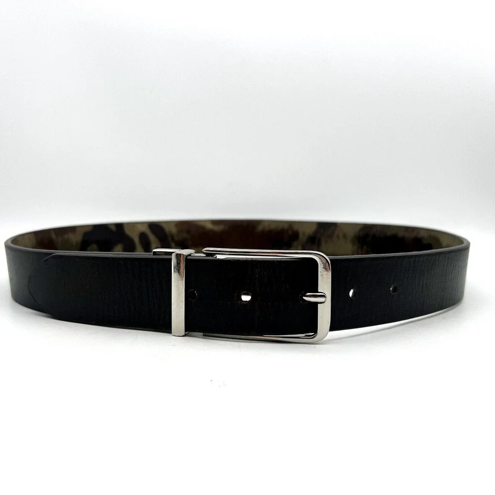 Robert Graham Leather Belt Men's Sz 34 McQueen Reversible Camo Calf Hair READ!